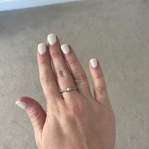 David Yurman Cable Classics Ring with 14k Yellow Gold and Pearl - Size 5 - Picture 5 of 6